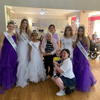 Wedding News: Witham Carnival Queens visit Park View Care Home