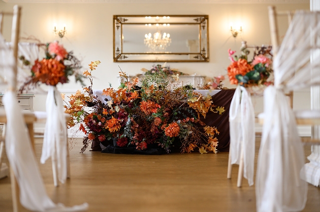 wedding ceremony floral display