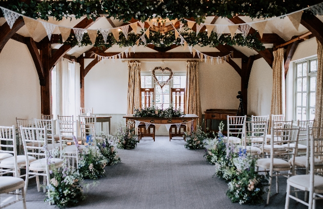 interior ceremony space at wedding venue