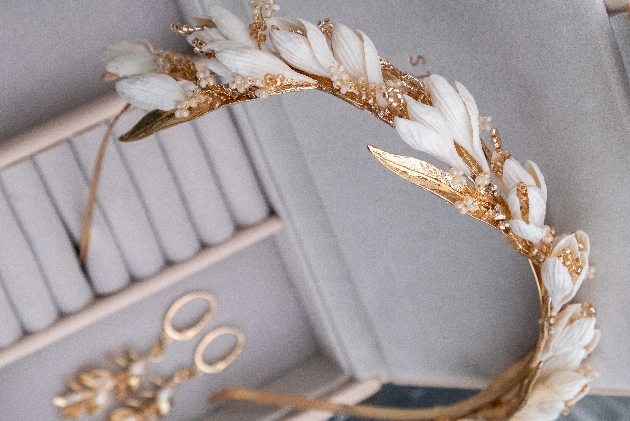 Handcrafted bridal hairband