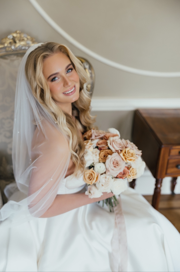 bride smiling at camera